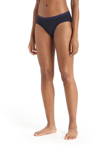 Dámské Spodní Prádlo Icebreaker Merino Siren Hipkini Briefs Tmavě Blankyt | CZ 1220KORI